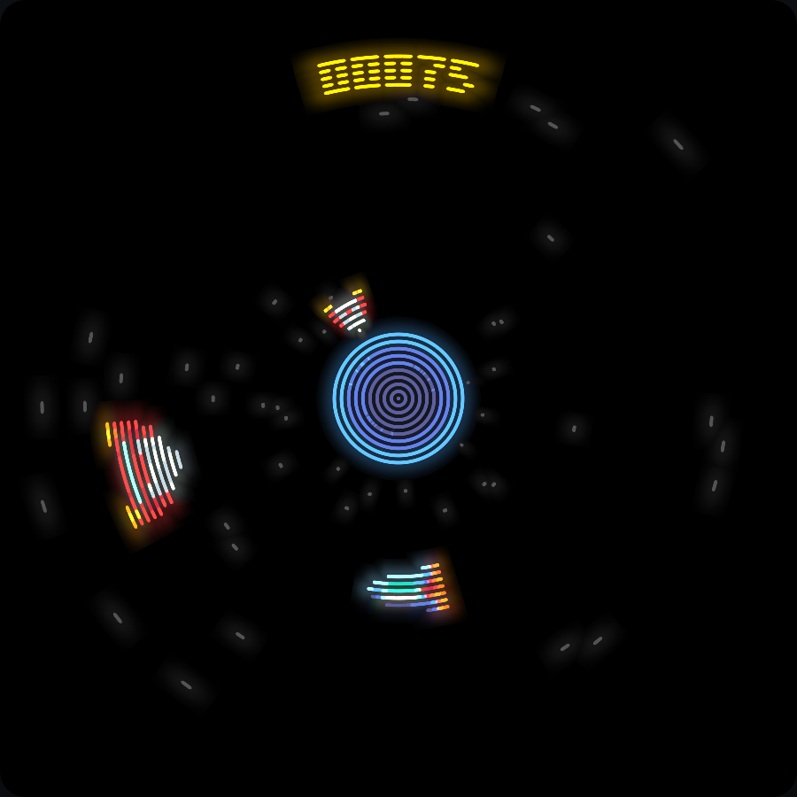 Vasura Espacial during play, with the ship defending a planet